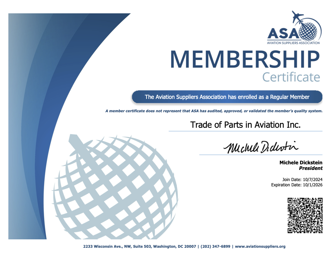 ASA Membership Certificate